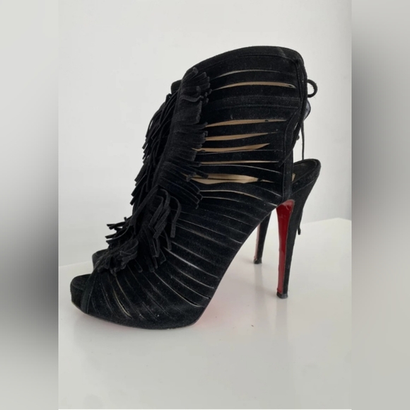 Christian Louboutin Deva Fringe booties RETAIL 1,095 - Picture 3 of 7